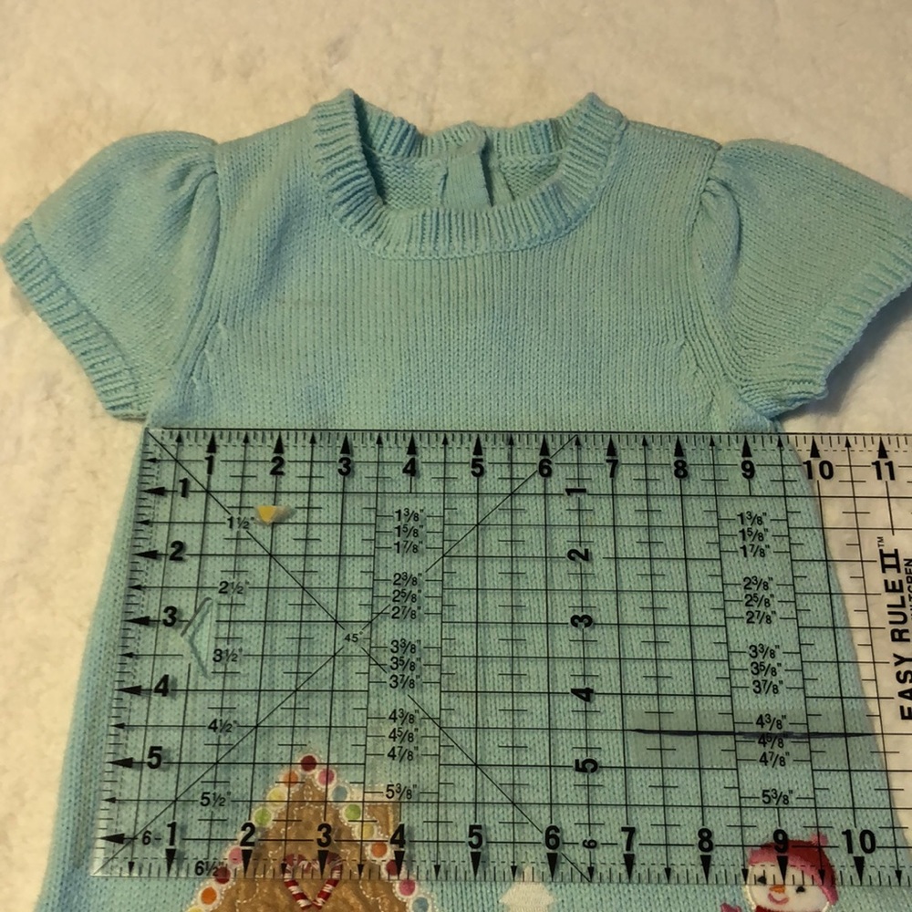 Gymboree 2T Winter Wonderland Knitted Sweater Dress Snowman & Gingerbread House - Picture 8 of 16